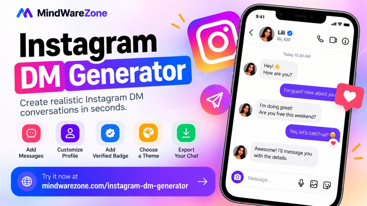 Free Instagram DM Generator: Create Custom Chat Mockups Online