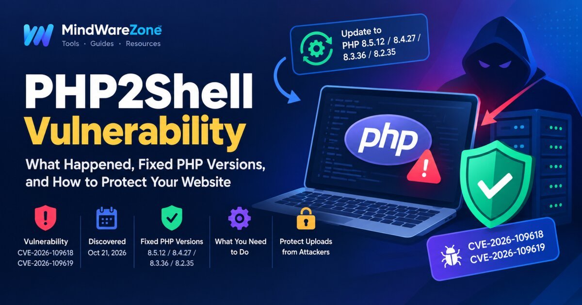 PHP2Shell Vulnerability: What Happened, Fixed PHP Versions, and How to Protect Your Website